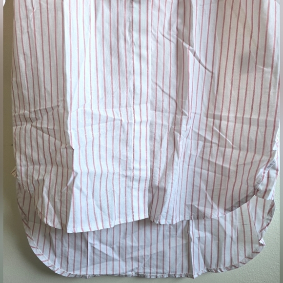 NWT! Harshman,  Willow Shirt Dress, White/Rose Pink Stripes, Medium -MSRP $244 - Picture 10 of 13